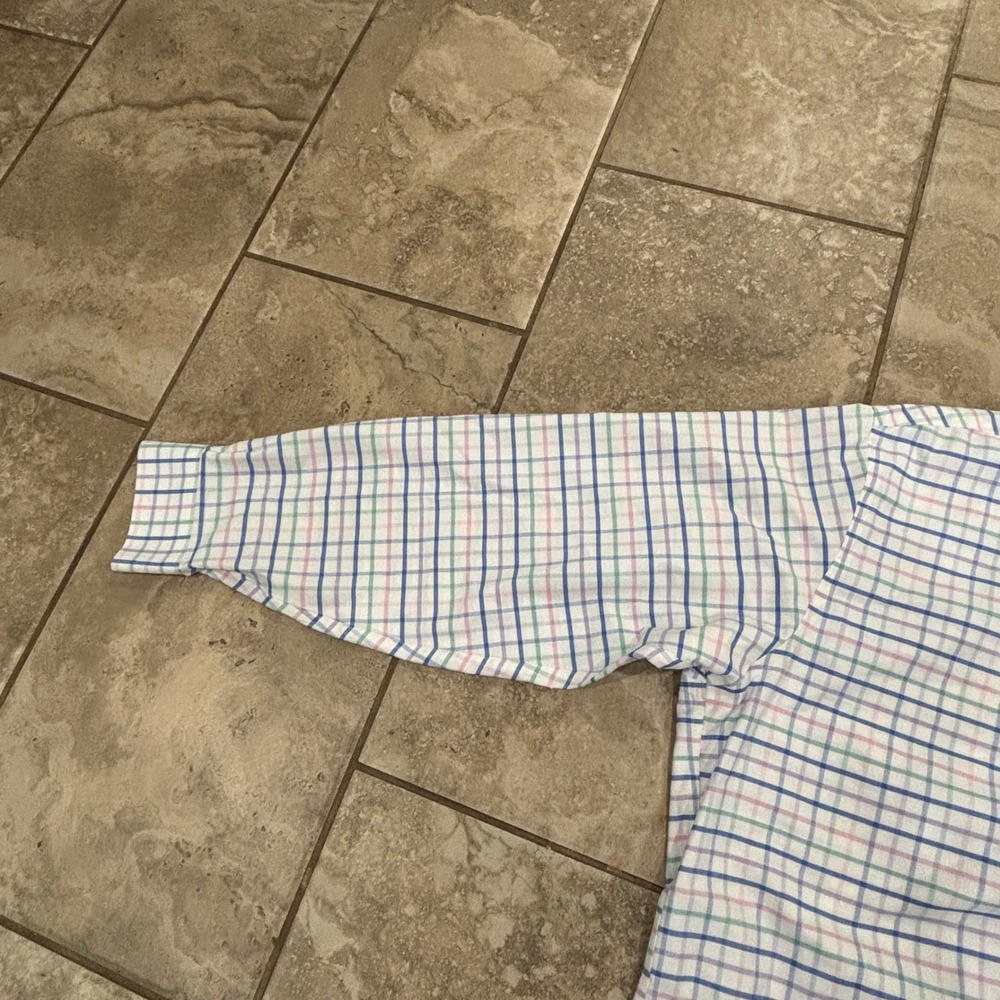 Brooks Brothers Mens XL Traditional‎ Non-Iron Stretch Tattersall Check Shirt - Picture 9 of 16